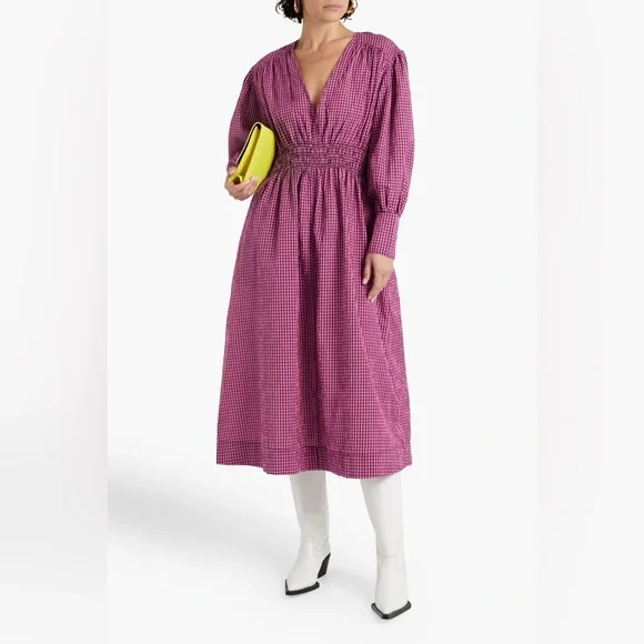 Ganni Gingham Seersucker dress - Picture 1 of 7